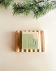 Five Botanical Soaps with Beechwood Soap Dish